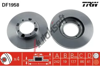 TRW Brzdov kotou - 242 mm TRW DF1958, DF1958
