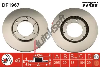 TRW Brzdov kotou - 295 mm TRW DF1967, DF1967
