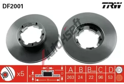 TRW Brzdov kotou - 263 mm TRW DF2001, DF2001