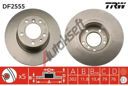 TRW Brzdov kotou - 302 mm TRW DF2555, DF2555