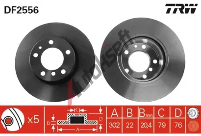 TRW Brzdov kotou - 302 mm TRW DF2556, DF2556