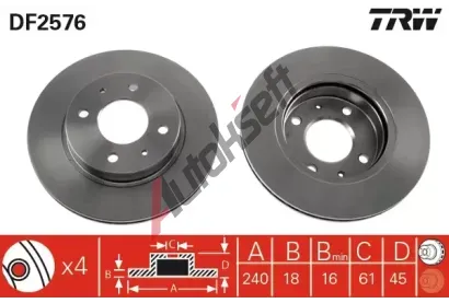 TRW Brzdov kotou - 240 mm TRW DF2576, DF2576
