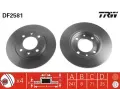 Brzdový kotouč TRW ‐ TRW DF2581 Brzdový kotouč TRW ‐ TRW DF2581