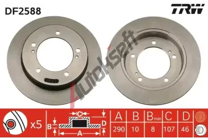 TRW Brzdov kotou - 290 mm TRW DF2588, DF2588