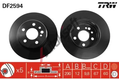 TRW Brzdov kotou - 290 mm TRW DF2594, DF2594