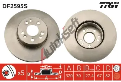 TRW Brzdov kotou - 320 mm TRW DF2595S, DF2595S