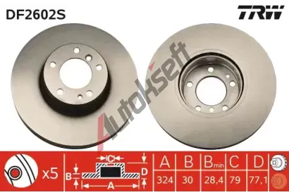 TRW Brzdov kotou - 324 mm TRW DF2602S, DF2602S