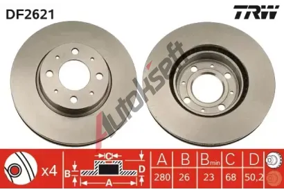 TRW Brzdov kotou - 280 mm TRW DF2621, DF2621