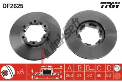 TRW Brzdov kotou - 263 mm TRW DF2625, DF2625