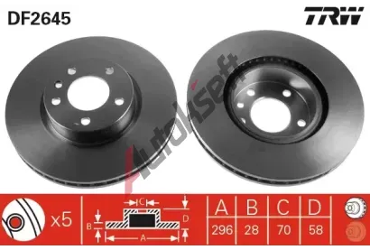 TRW Brzdov kotou - 296 mm TRW DF2645, DF2645