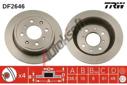 TRW Brzdov kotou - 239 mm TRW DF2646, DF2646