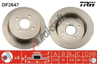 TRW Brzdov kotou - 270 mm TRW DF2647, DF2647