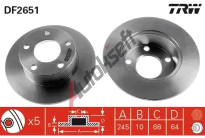 TRW Brzdov kotou - 245 mm TRW DF2651, DF2651