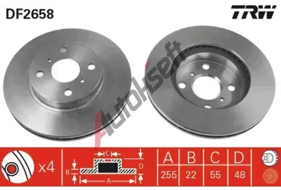 TRW Brzdov kotou - 256 mm TRW DF2658, DF2658