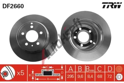 TRW Brzdov kotou - 295 mm TRW DF2660, DF2660