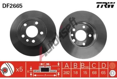 TRW Brzdov kotou - 282 mm TRW DF2665, DF2665