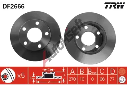 TRW Brzdov kotou - 245 mm TRW DF2666, DF2666