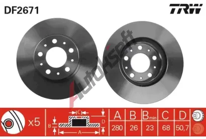 TRW Brzdov kotou - 280 mm TRW DF2671, DF2671