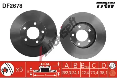 TRW Brzdov kotou - 282 mm TRW DF2678, DF2678
