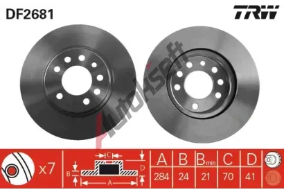 TRW Brzdov kotou - 284 mm TRW DF2681, DF2681