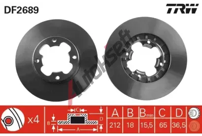 TRW Brzdov kotou - 212 mm TRW DF2689, DF2689