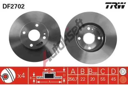 TRW Brzdov kotou - 257 mm TRW DF2702, DF2702