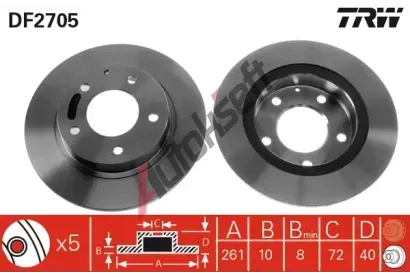 TRW Brzdov kotou - 261 mm TRW DF2705, DF2705