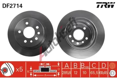TRW Brzdov kotou - 286 mm TRW DF2714, DF2714