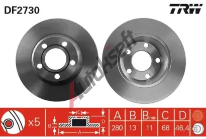 TRW Brzdov kotou - 280 mm TRW DF2730, DF2730