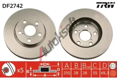 TRW Brzdov kotou - 255 mm TRW DF2742, DF2742