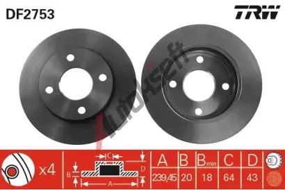 TRW Brzdov kotou - 240 mm TRW DF2753, DF2753