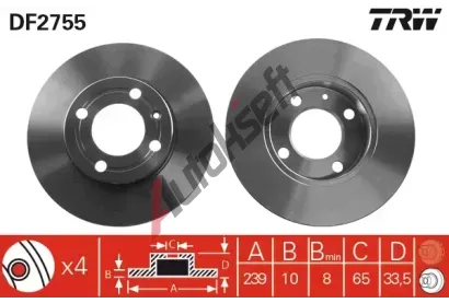 TRW Brzdov kotou - 239 mm TRW DF2755, DF2755