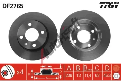 TRW Brzdov kotou - 236 mm TRW DF2765, DF2765