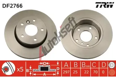 TRW Brzdov kotou - 297 mm TRW DF2766, DF2766