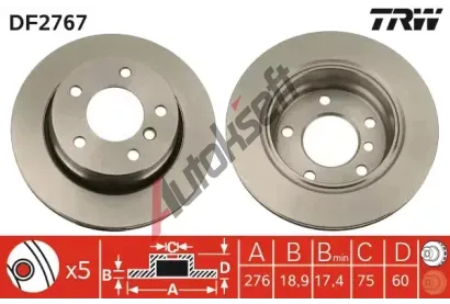TRW Brzdov kotou - 276 mm TRW DF2767, DF2767
