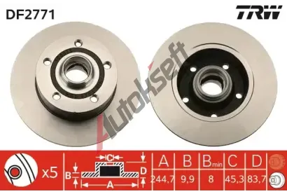 TRW Brzdov kotou - 245 mm TRW DF2771, DF2771