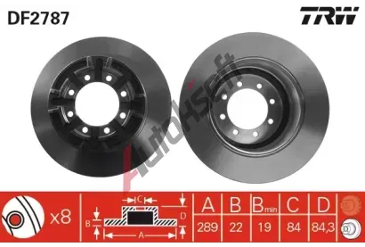 TRW Brzdov kotou - 289 mm TRW DF2787, DF2787