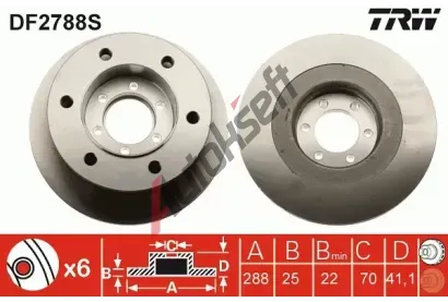 TRW Brzdov kotou - 290 mm TRW DF2788S, DF2788S