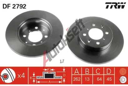 TRW Brzdov kotou - 262 mm TRW DF2792, DF2792