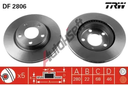 TRW Brzdov kotou - 280 mm TRW DF2806, DF2806