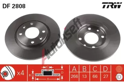 TRW Brzdov kotou - 266 mm TRW DF2808, DF2808