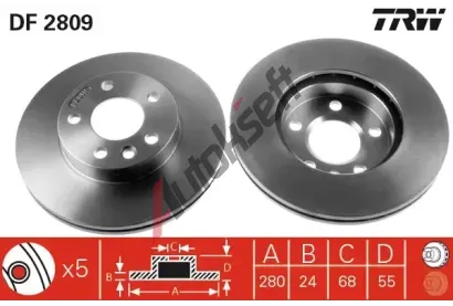 TRW Brzdov kotou - 280 mm TRW DF2809, DF2809
