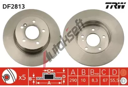 TRW Brzdov kotou - 290 mm TRW DF2813, DF2813