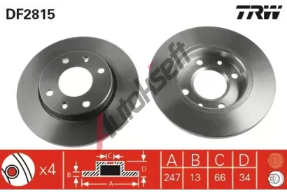 TRW Brzdov kotou - 247 mm TRW DF2815, DF2815