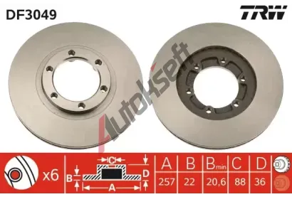TRW Brzdov kotou - 257 mm TRW DF3049, DF3049