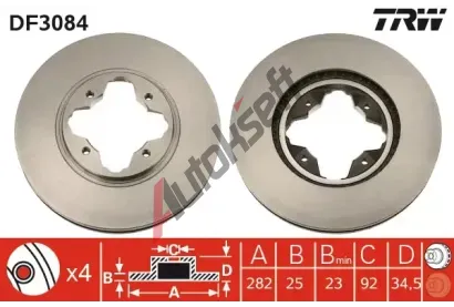 TRW Brzdov kotou - 282 mm TRW DF3084, DF3084