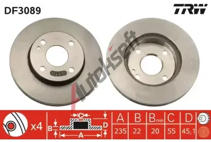 TRW Brzdov kotou - 235 mm TRW DF3089, DF3089