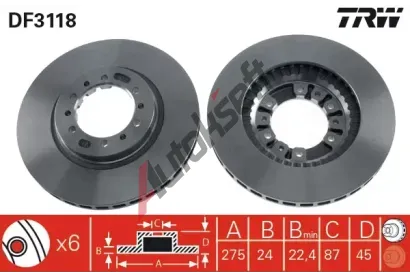 TRW Brzdov kotou - 276 mm TRW DF3118, DF3118