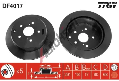 TRW Brzdov kotou - 291 mm TRW DF4017, DF4017