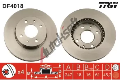 TRW Brzdov kotou - 247 mm TRW DF4018, DF4018